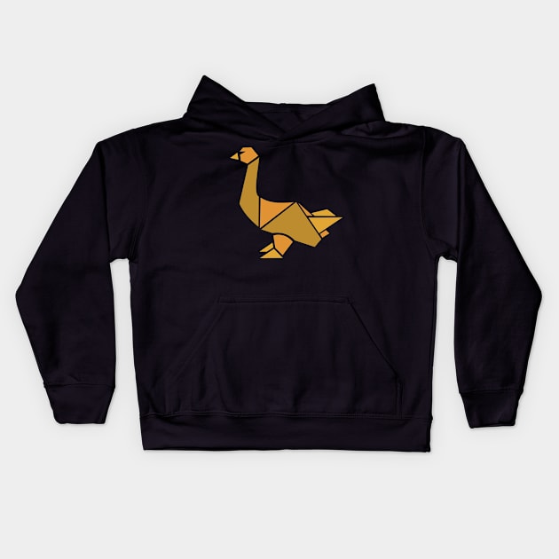 Geometric Goose Kids Hoodie by Fox1999